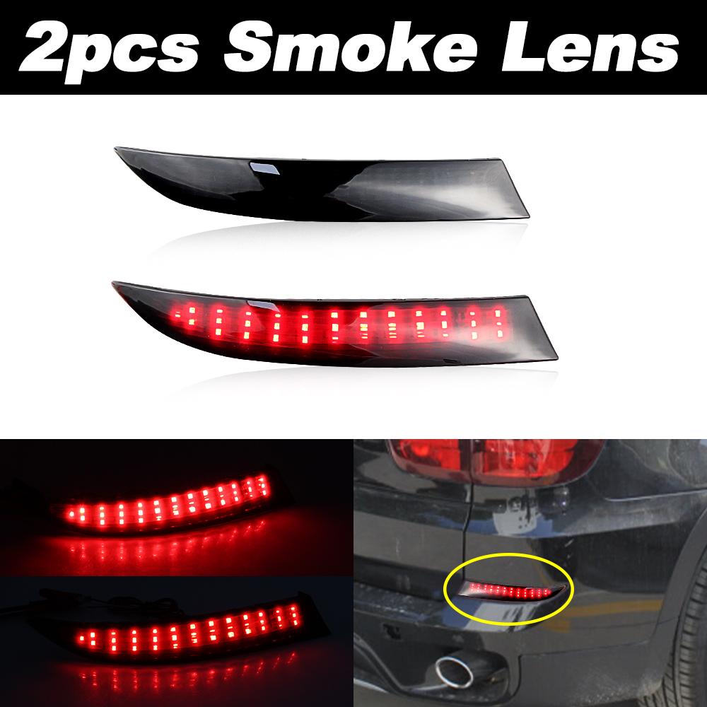 

2pcs LED Car Rear Bumper Reflector Tail Brake Stop Third 3rd Brake Light For BMW X5 E70 LCI 2010 2011 2012-2013 OEM:63147240997