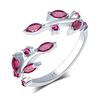 Silver 925 Women's Ring with Fuchsia Cubic Zirconia - Universal Adjustable Size - 925 Silver