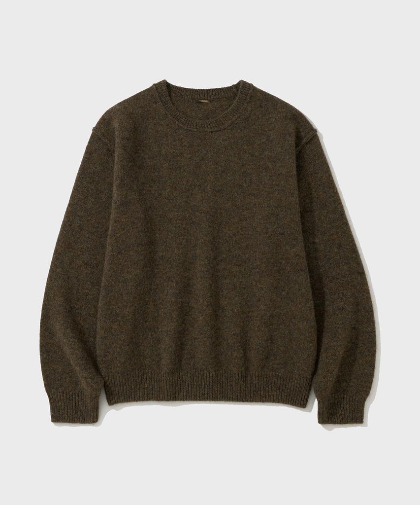 SHIRTER Shaggy Dog Reverse Seam Knit (Brown)