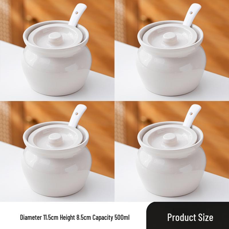 Ceramic Double Boiler Stew and Egg Custard Pot with Lid