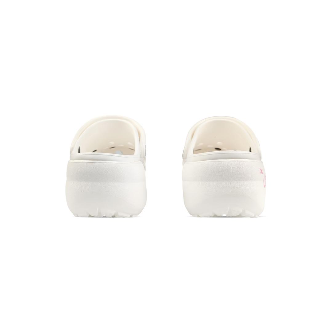 Crocs Classic Platform Clog Classic Clog Cherry Love Soft Classic Versatile Gift Box Model Clogs for Men and Women White