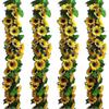2 Pack Artificial Sunflower Garland Silk Vine Faux Flower Hanging