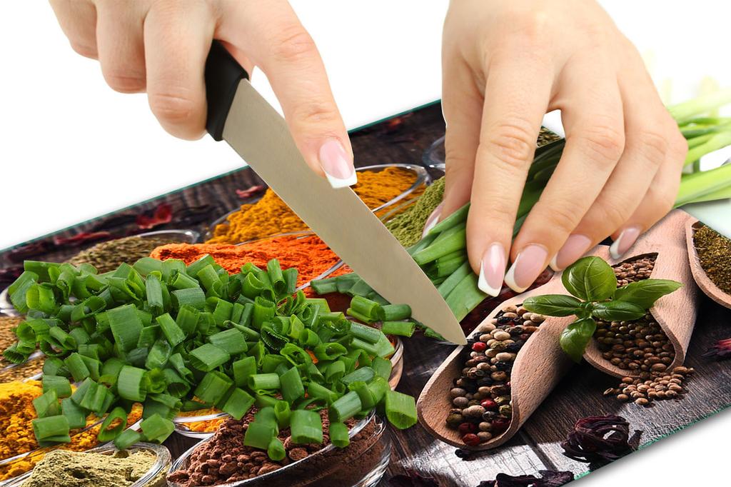 GLASS PLATE CUTTING BOARD 52x40 SPICES