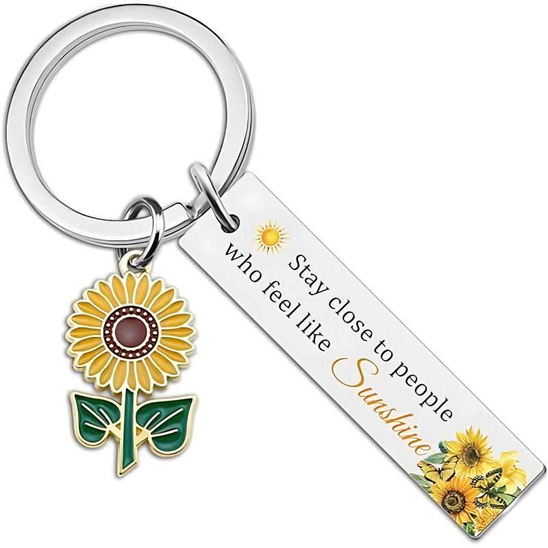 Roestvrij Stalen Sleutelhanger Zonneschijn Margriet Zonnebloem Hanger Sleutelhanger Voor Ouder Leraar Roestvrij Stalen Sleutelhanger Zonneschijn Margriet Zon