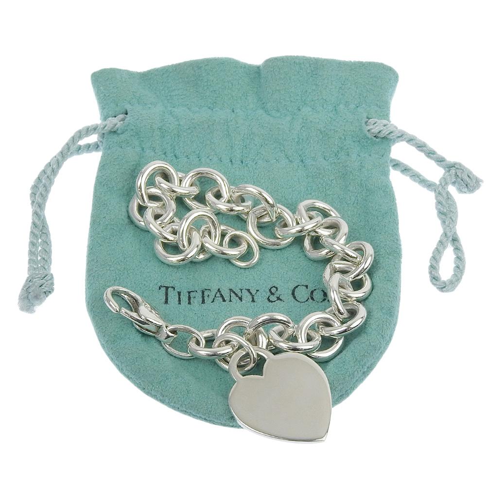 TIFFANY&Co. Return to TIFFANY & Co. Bracelet Heart tag Silver925 heart 34.1g Women Used