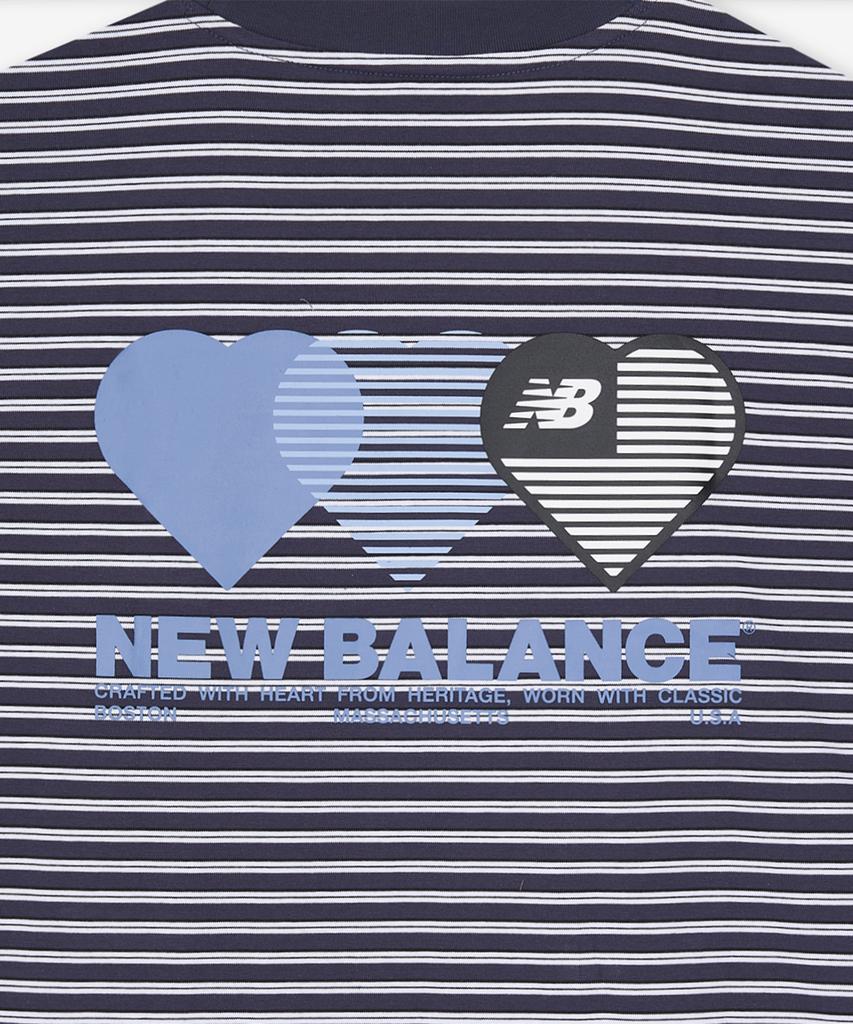 Nyuballanseu Nbneg2A113 / Uni Nb Heart Stripe Short Sleeve Tee (Graphic Black)