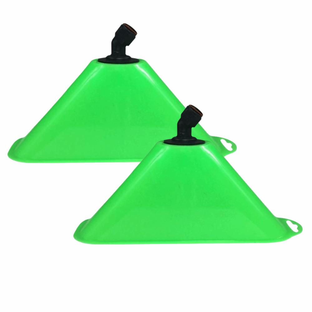 2pcs Plastic Spray Nozzle Hood Green Trumpet Spray Nozzle Durable Sprayer Hood Family Use