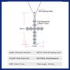 New 2.5mm Moissanite Cross Pendant Necklace for Women Original S925 Sliver Collar Neckalces Trend Goth Party Wedding Jewelry