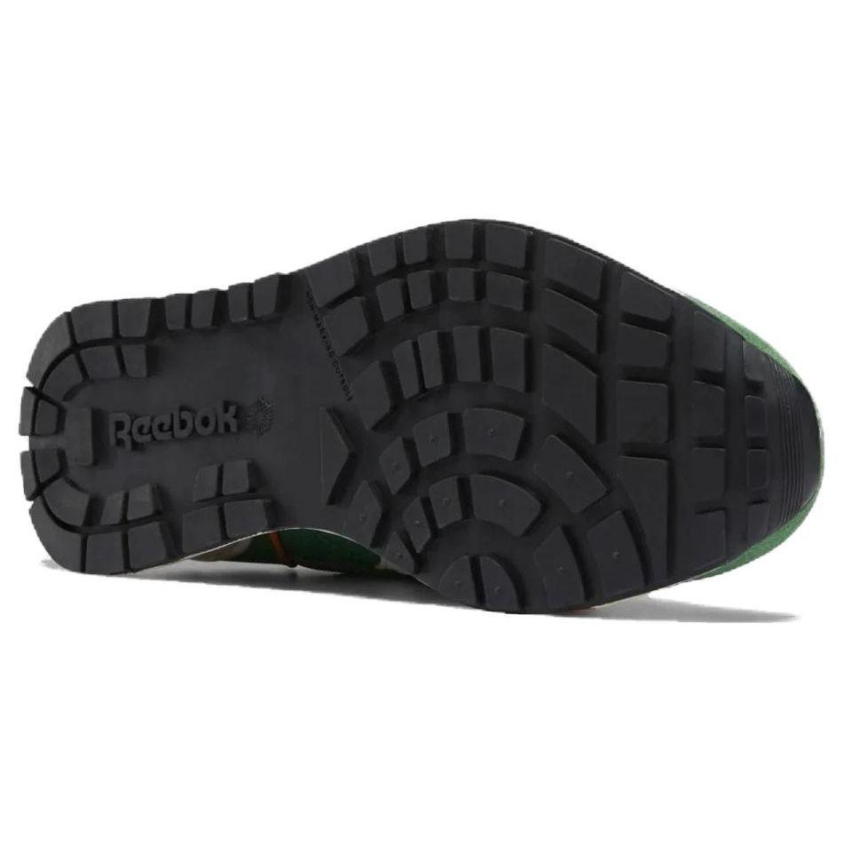 Keith Haring x Reebok GL 6000 Hund und Mensch Fersenprint Unisex Sneaker Grün Glen-Grün Kreide GZ1460