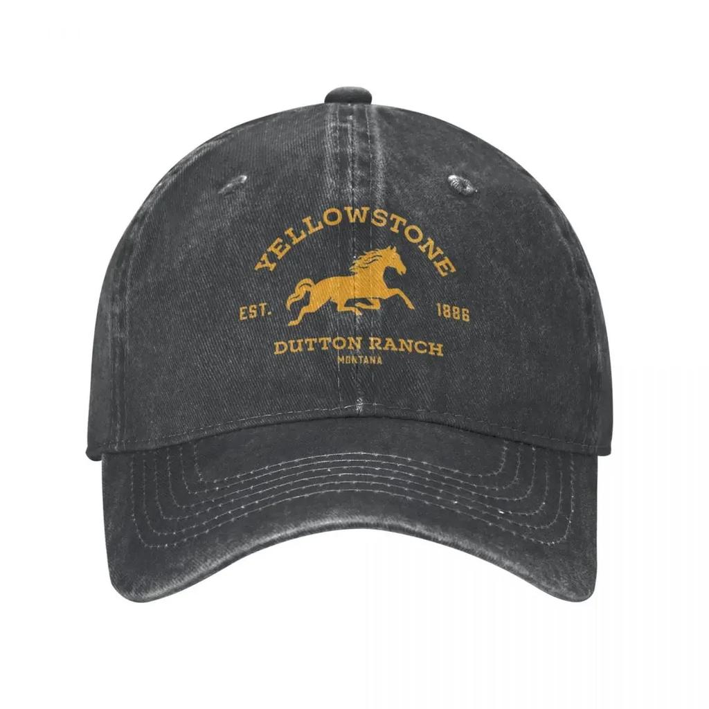 Gorra de Béisbol Yellowstone Dutton Ranch para Hombre Mujer Gorras Lavadas Desgastadas de Caballo Sombrero Vintage para Actividades al Aire Libre Gorra Snapback