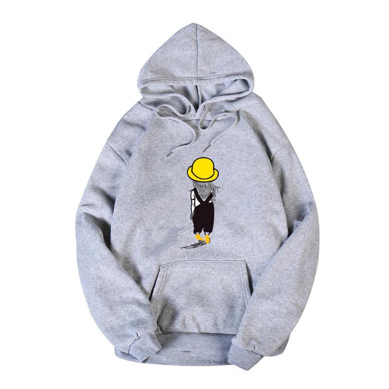 Ladies Pattern Printed Hoodie Students Long Sleeve Casual Pullover Tops for Autumn Winter