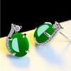 BELLA BOX New Design Green Women Earrings Created  Emerald Gemstone Fine Charm Jewelry For Women