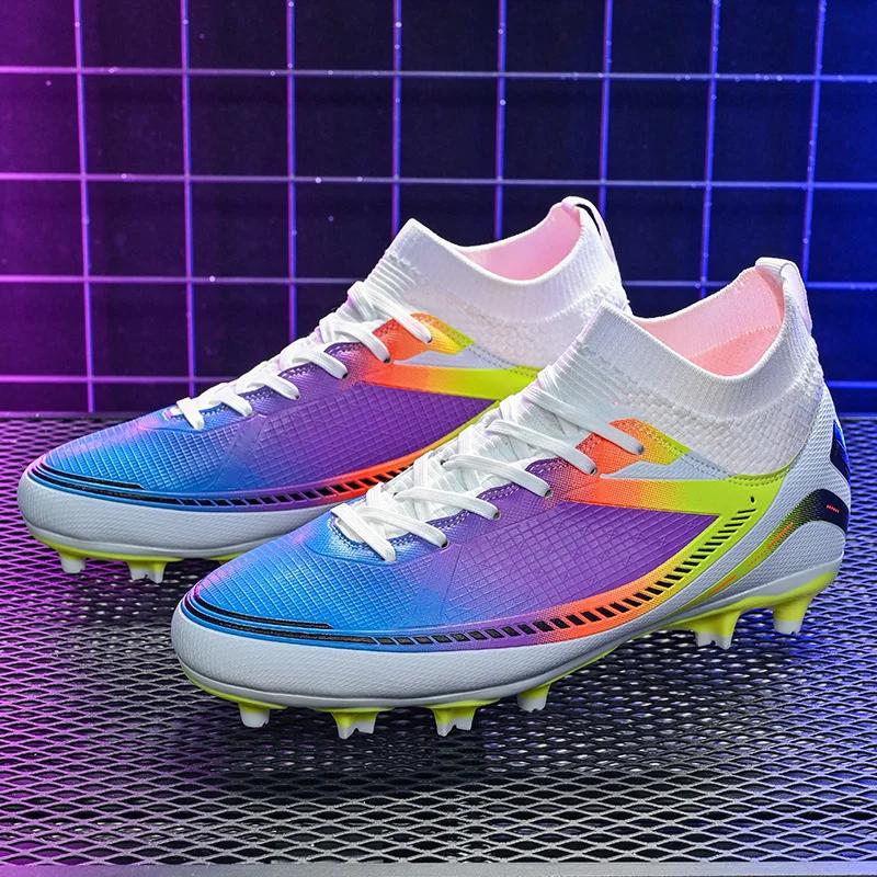 New Men Soccer Shoes Lightweight Kids Outdoor Breathable Football Boots Drop Shipping FG Cleats Professional Grass Children's