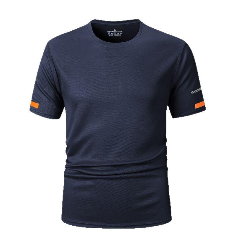 Outdoor Large-Size Sports T-Shirt Men'S Clothing, European-Size Thin Training Short-Sleeved Casual Quick-Drying Fitness T-Shirt