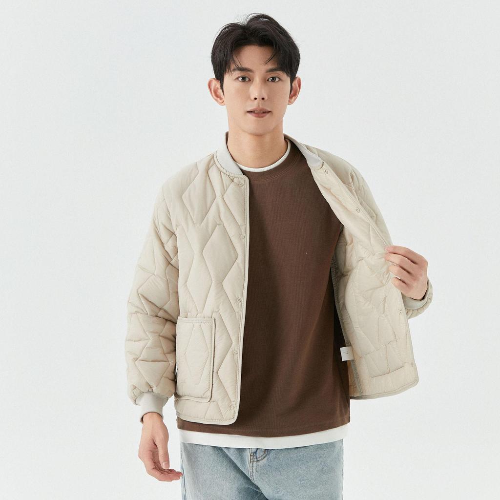 Winter Men's Student Fattened Plus Thickened Padded Warm Long Sleeve Cotton Clothes Loose Threaded Collar Cotton Clothes 2533