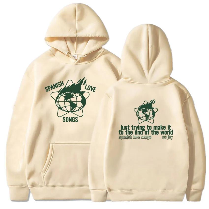 Felpe grafiche No Joy Spagnolo No Joy Felpe Harajuku Donna Inverno Felpe con cappuccio Stampate Roupas Femininas Ragazze