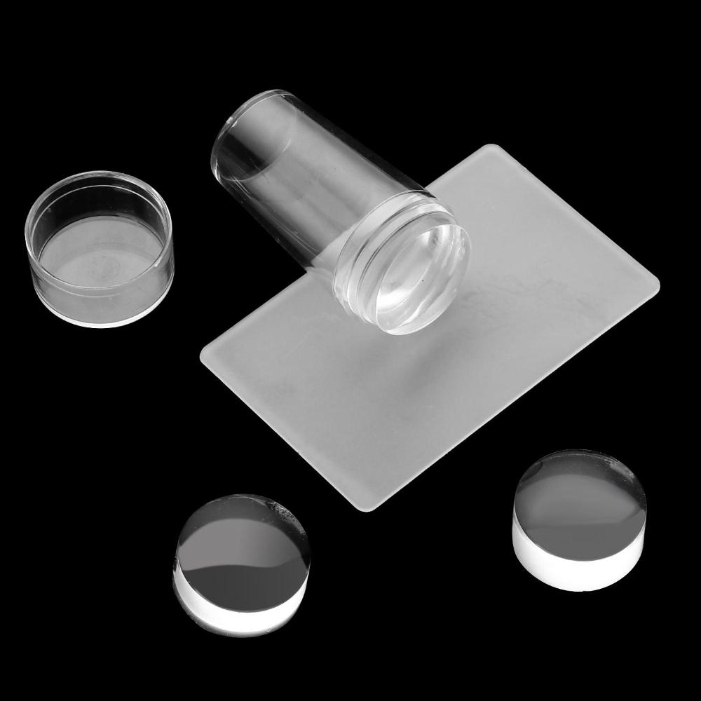 

Heads French Tip Nail Stamper Clear Silicone Nail Stamper Nail Stamp Kit Jelly Stamper for Nail
