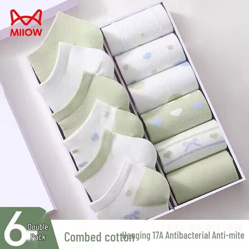 Mao Ren Women s Breathable Mesh Boat Socks, 6-Pair Pack One Size