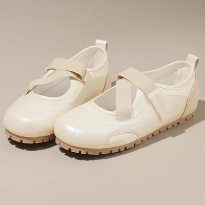 Women's Elegant Flat Shoes 2025 Mary Jane Summer New Ballet Style Trainer Shoes Breathable Soft Sole Round Toe Casual Shoes