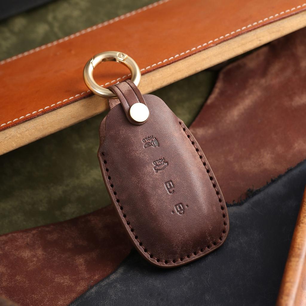 Customized Key Cover Is Suitable for Modern Fista Car Key Cover, Purely Handmade High-end Leather Car Key Bag.