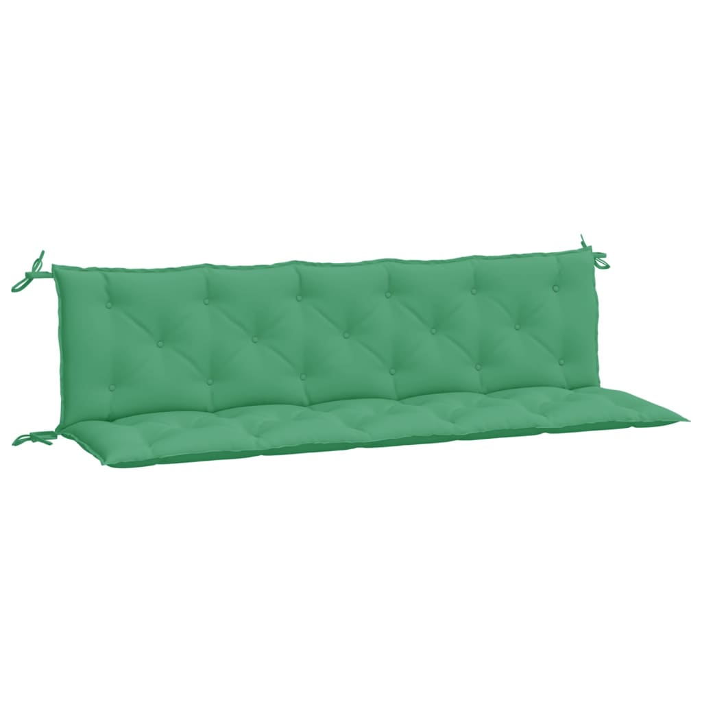 Garden Bench Cushions 2 pcs Green 180x50x7 cm Oxford Fabric