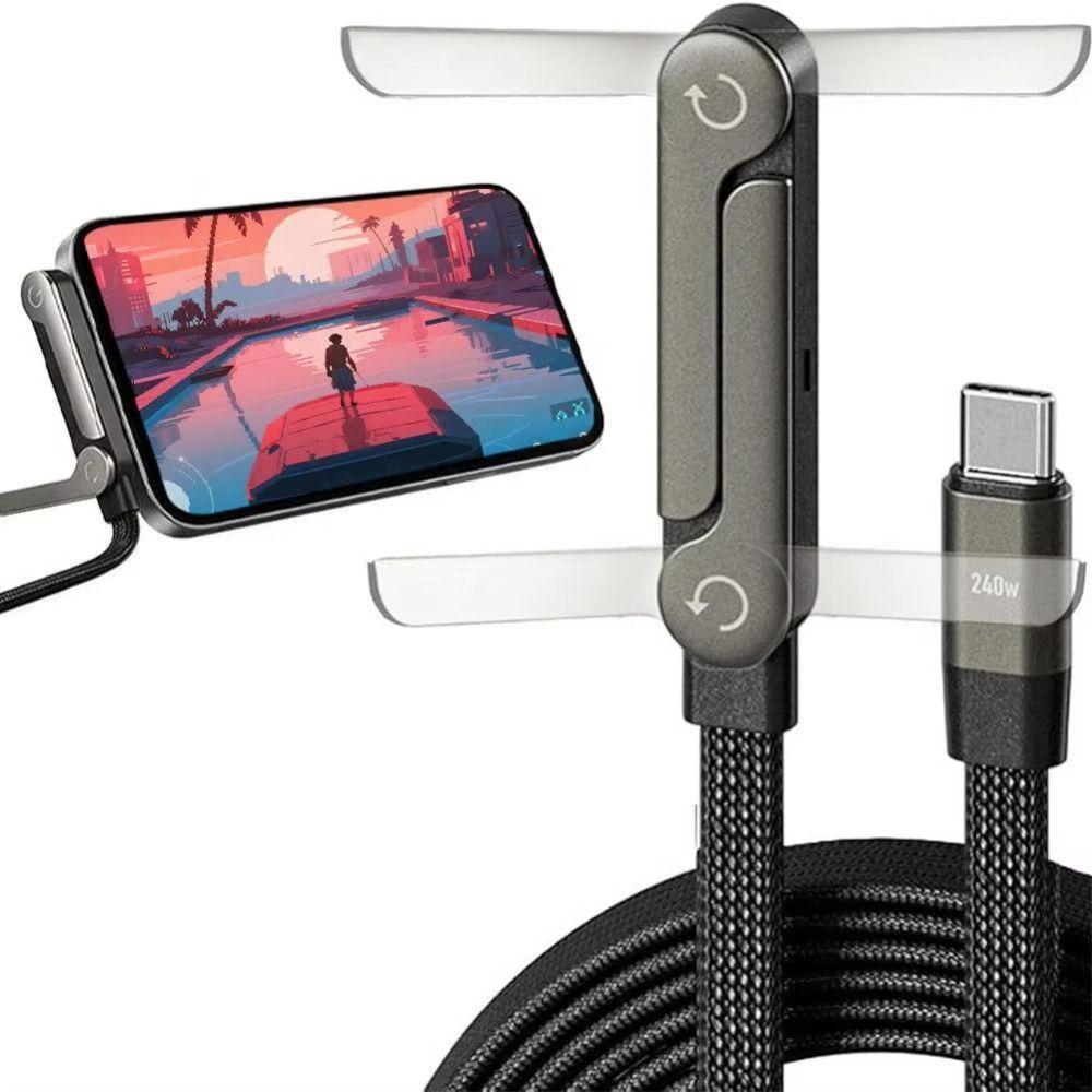 TPE USB Type C to C Cable Lightweight Double Headed Fast Charging Wire 240W C to C Type C Data Cable Charger Adapter