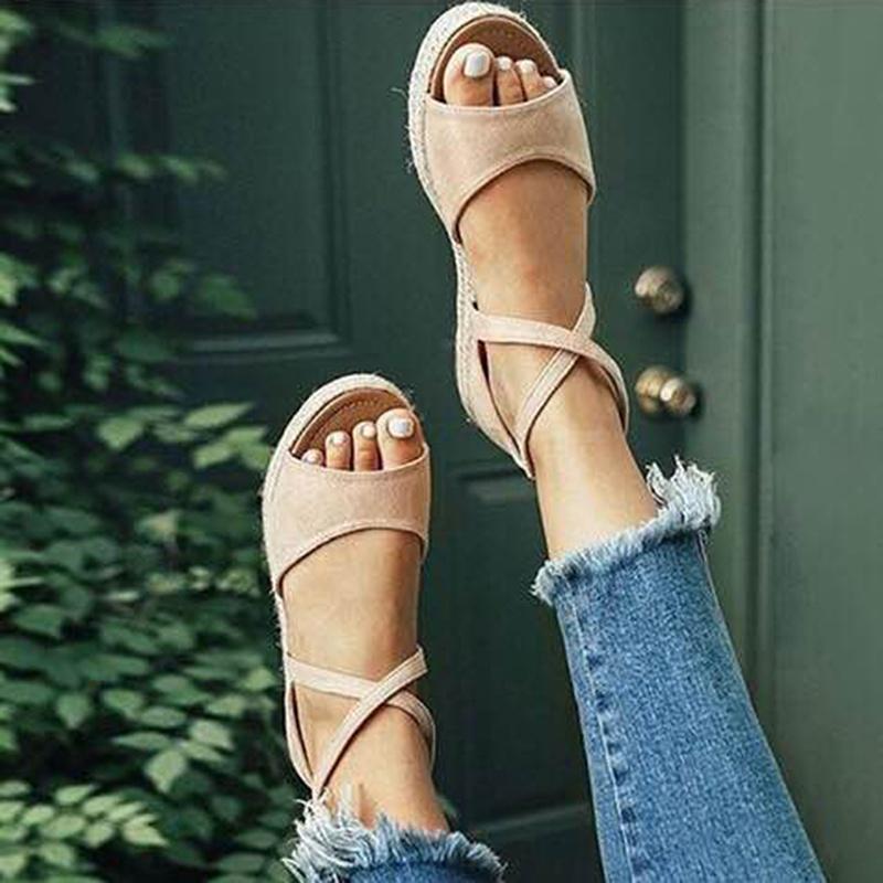 Estudiantes de sandalias étnicas vendaje plano hueco zapatos de mujer talla  35-43 comprar a buen precio — entrega gratuita, reseñas reales con fotos —  Joom