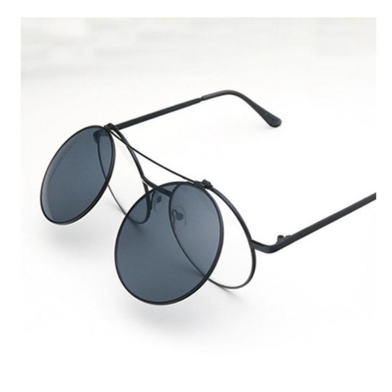 

Солнцезащитные очки в ретро-стиле с большой оправой Prince Glasses для мужчин и женщин, металлические солнцезащитные очки-раскладушки с двухслойными линзами