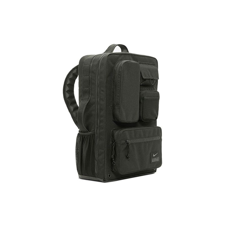 Nike Utility Elite Backpack Zipper Closure Fabric Backpack Men Backpacks Redwood-Green Mystery-Lime CK2656-355