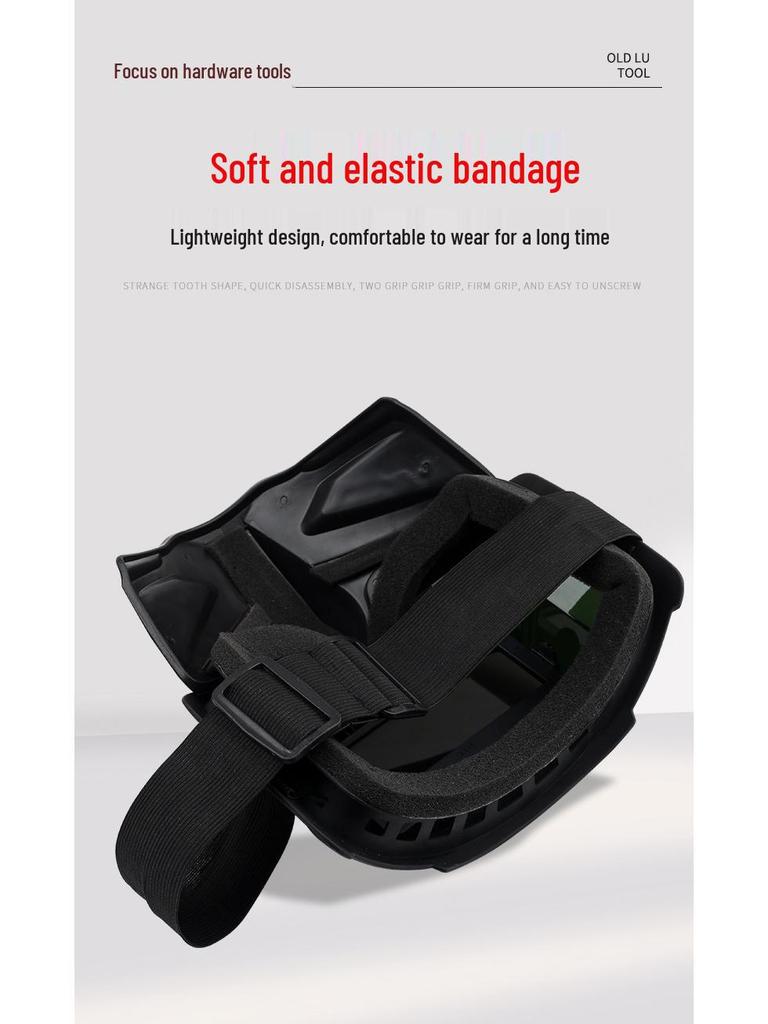 Auto Light-Adjusting Full-Face Welding Mask with Anti-Glare, Anti-Burn, Breathable Design, Heat Insulation, and Eye Protection.