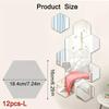 12 buc. Oglindă hexagonală din acril, autocolant de perete 3D, oglindă pentru decorarea casei, oglindă detașabilă DIY pentru ornamente de artă pentru camera de zi