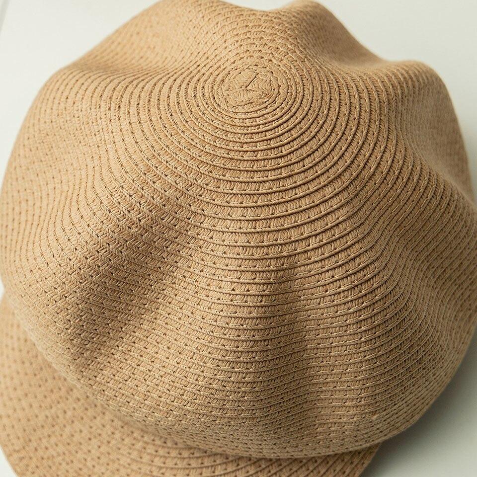Natural Raffia Straw Hat Cap Berets 