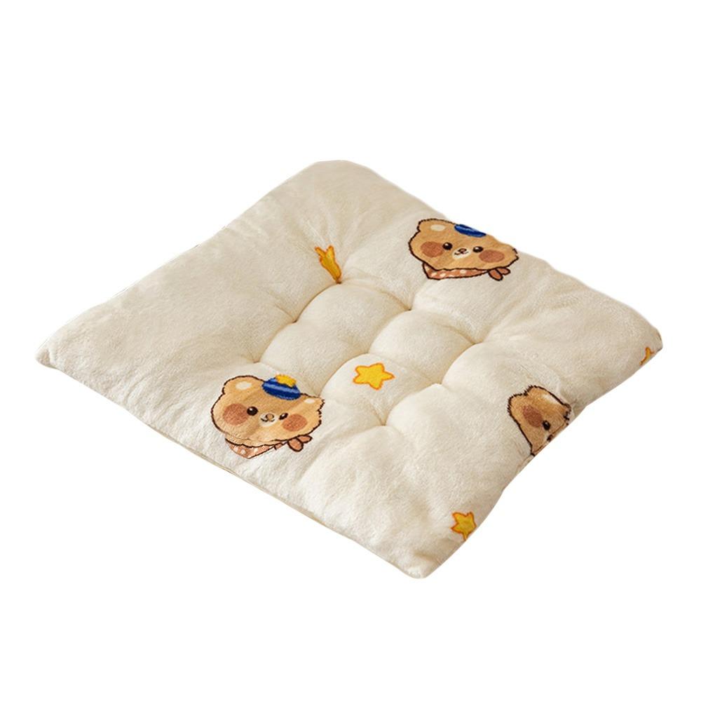 

Плюшевая подушка для сиденья Мультяшная подушка для табурета Портативная напольная подушка для дома и офиса бежевый