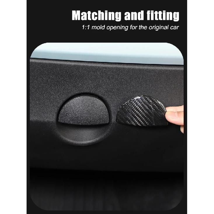 Car Glove Box Switch Cover Trim For Fiat 500 2007-2026 Real Carbon Fiber Interior Car Accessories