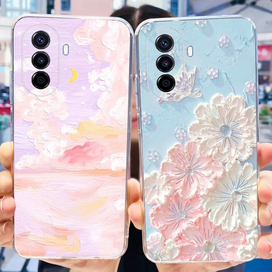 Schöne gemalte Hülle für Huawei Nova Y70 Plus Nova70 Weiche Silikon TPU Rückseite für Huawei Nova Y70 Y 70Plus MGA-LX9 Handyhülle