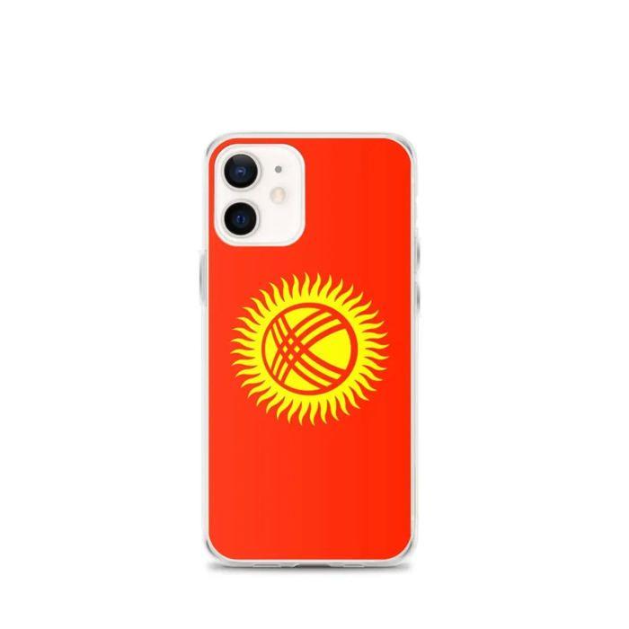 Coque iPhone - Kirghizistan - Drapeau - Souple - Multicolore - TPU transparentní