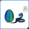 3D-gedrucktes Schlangenei mit flexiblem innerem Scharnier, Tier-Spielzeug, bewegliches Gelenk, Überraschungsei, Schreibtisch-, Heimdekoration