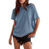 Summer Loose and Casual Cotton Solid Color Round Neck Short-sleeved Raw Edge T-shirt