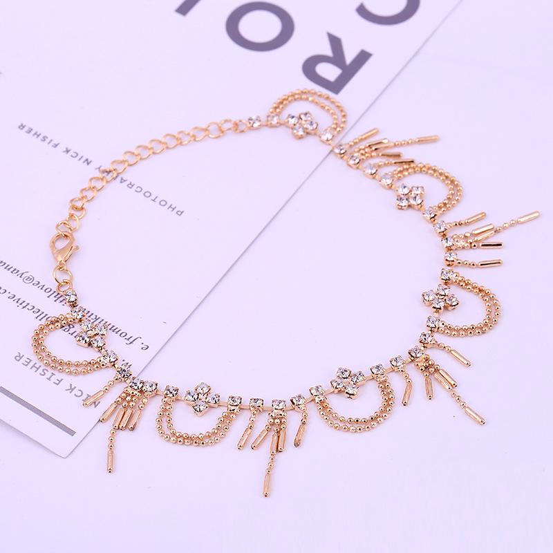 European & American Fashion Rhinestone Tassel Anklet