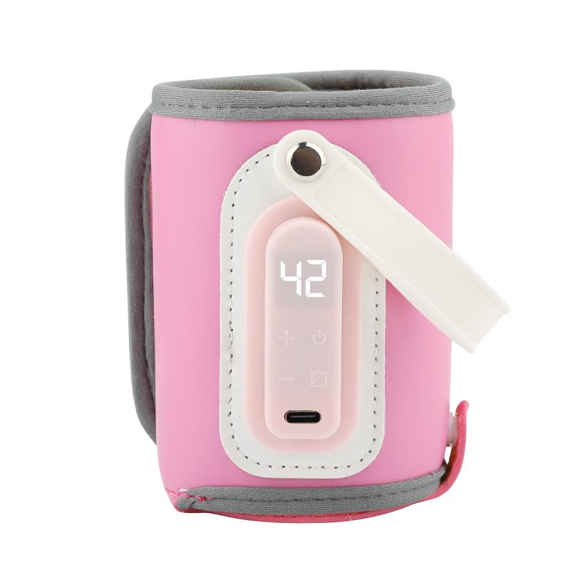 

Dr.isla Портативный подогреватель детских бутылочек, подогреватель бутылочек для кормления, чехол для подогрева бутылочек с USB-разъемом, уличный подогреватель бутылочек розовый