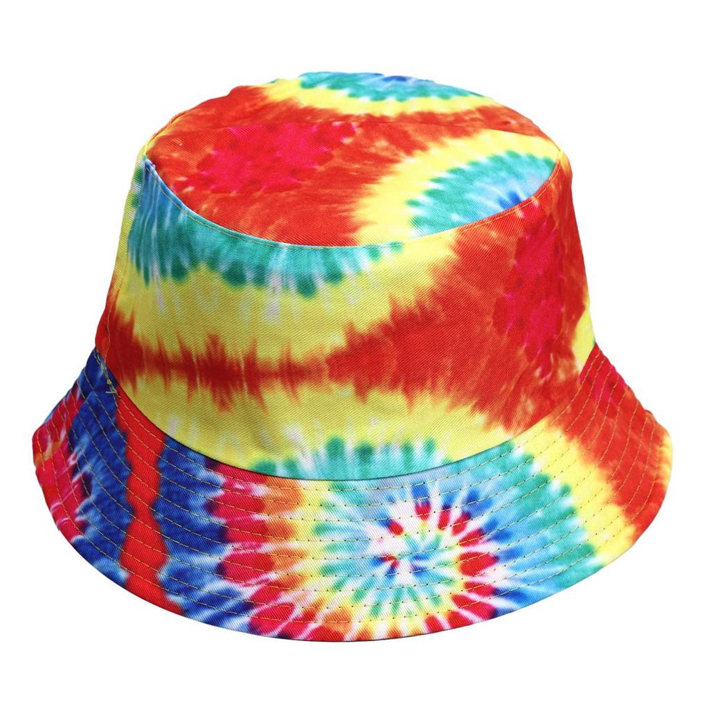 Europejsko-Amerykański Kapelusz Bucket Tie-Dye Chroniący Przed Słońcem: Dwustronny Design Graffiti dla Mężczyzn i Kobiet