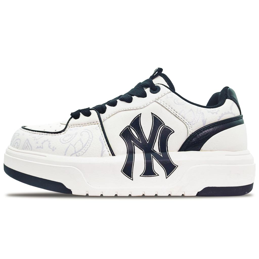 MLB Chunky Liner Low top Skateboard Shoes Unisex Black White 3ASXCA12N-50WHS(Team188SBOX