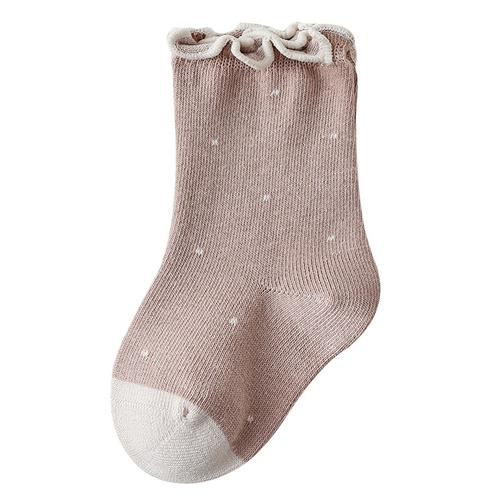 Lawadka Children's Girls Socks Cotton Dot Solid Kids Girl Sock Fashion Princess Baby Socks For Girls Autumn Winter 0-12Years