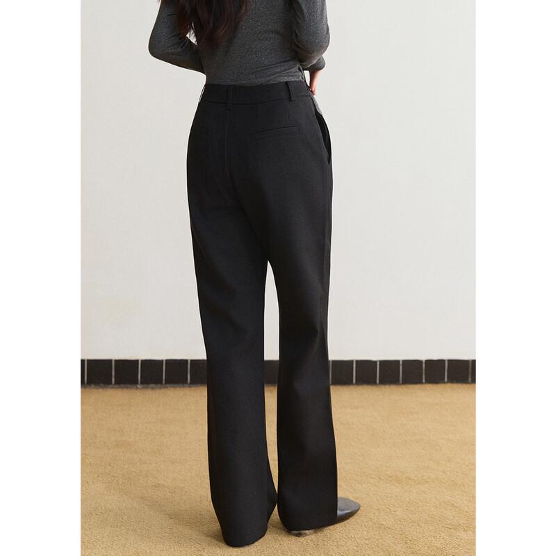 Mishow High-Waisted Slim-Fit Straight Leg Dress Trousers