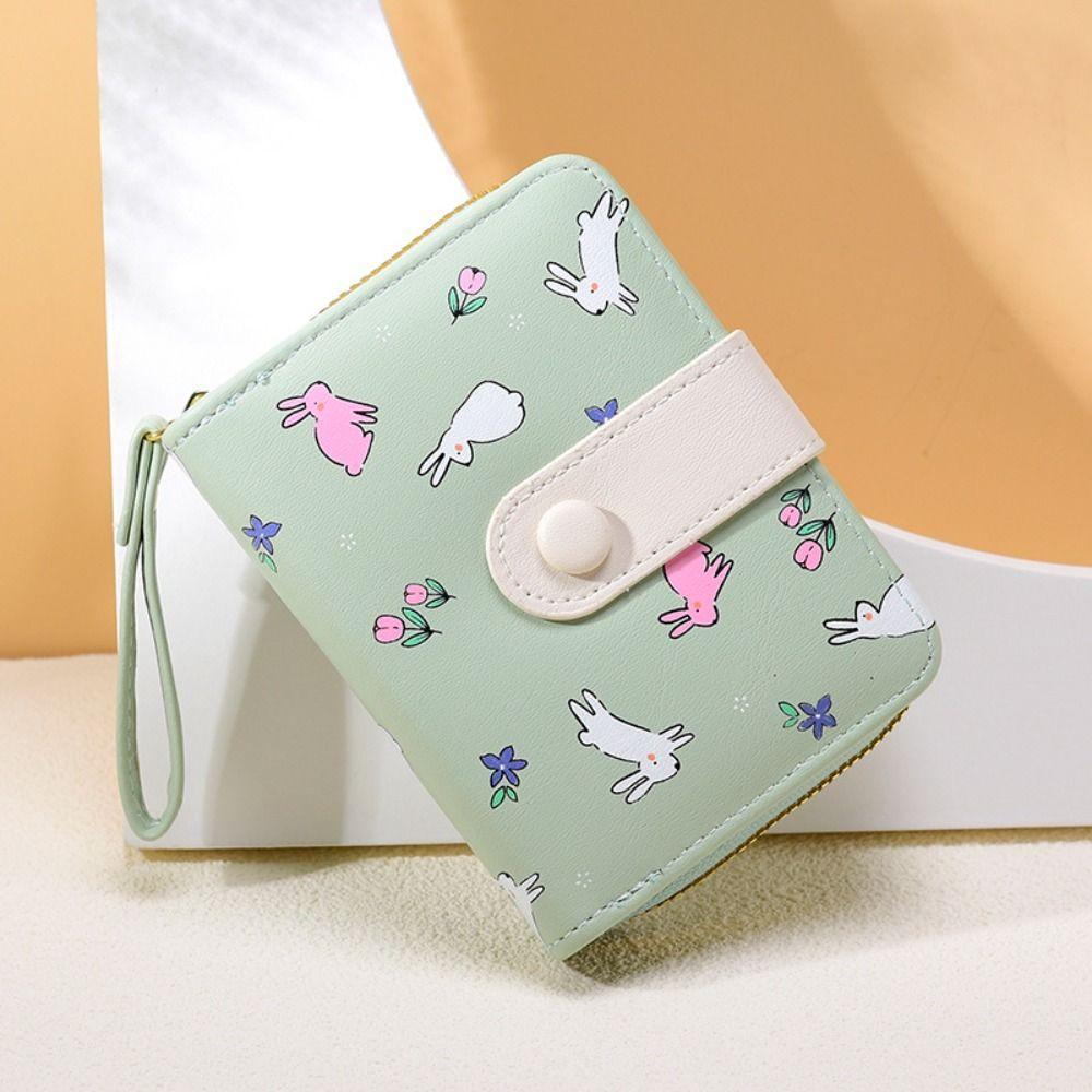Portafoglio Pieghevole Coniglio Carino Multi-scomparti per Carte Portafoglio in Pelle PU Borsa Portamonete Coniglietto Dolce Donna