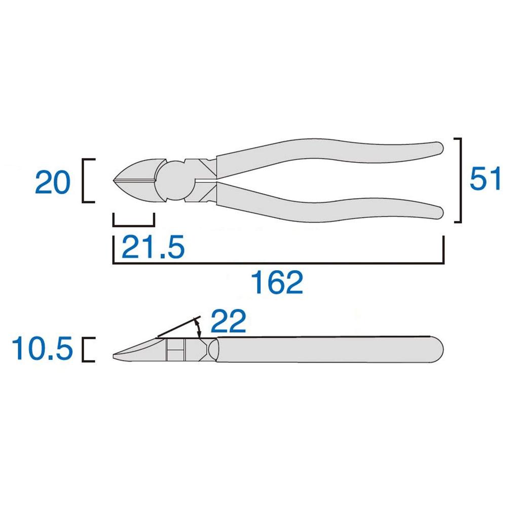 Fujiya Electrician Master Heavy-Duty Nippers (Round Blade), 150mm, 770-150