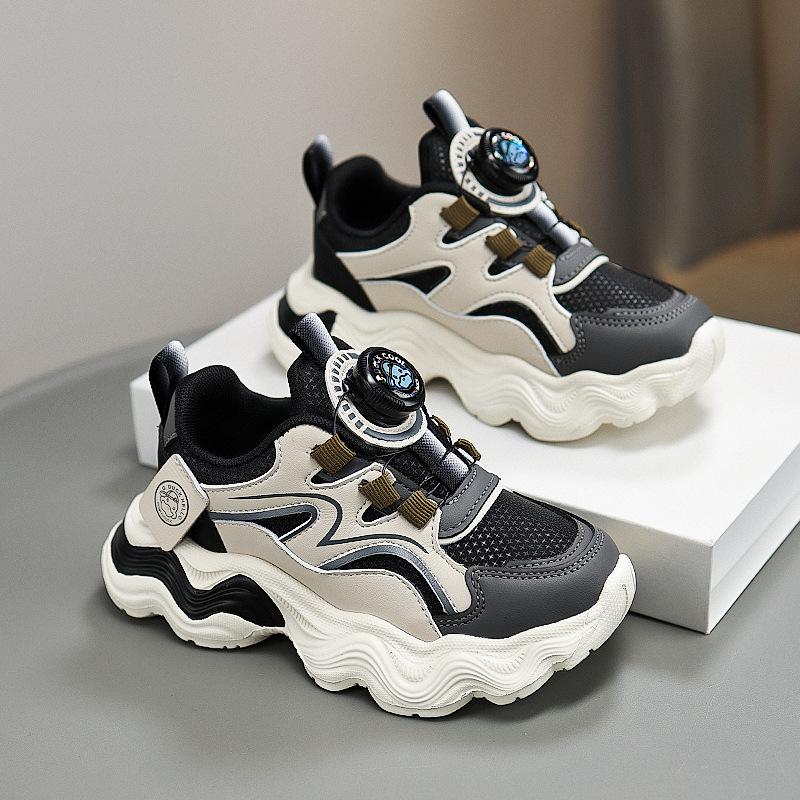 Little Yellow Duck Children's Sports Shoes Spring and Autumn Breathable Mesh Shoes Boys Non-slip Lightweight Running Shoes Girls Dad Shoes