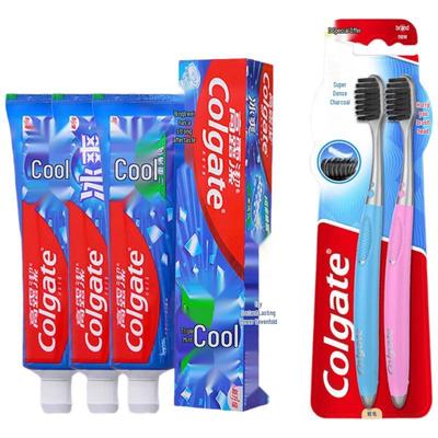 Colgate Icy Mint Toothpaste & Charcoal Toothbrush Bundle