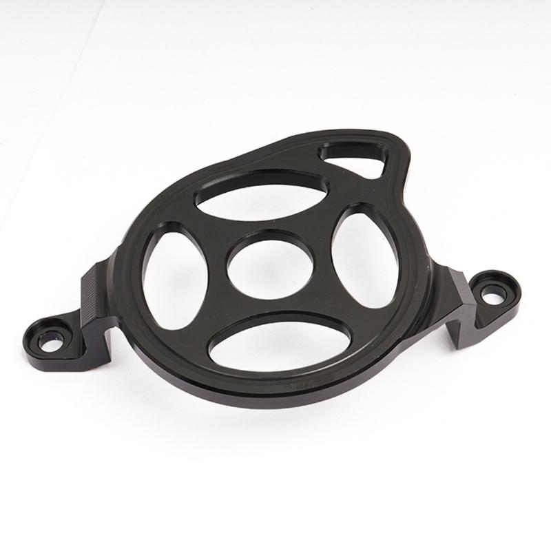 Vented Aluminum Motor Guard Cover for Electric Dirt Bikes, Lower Motor Plate with Debris Contact Deflection Layout Detail
