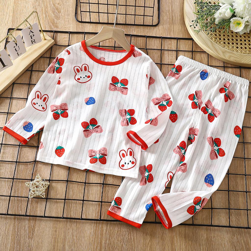Baby Pajamas Sets Cotton Child Pajamas Toddler Long Sleeve Baby Nightwear Pyjamas Kids Cartoon Homewear Clothes